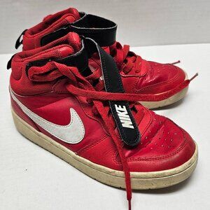 Nike Court Mid 2 Youth 5Y US Red High Top CD7782-600 Big White Swoosh 37.5 Eur
